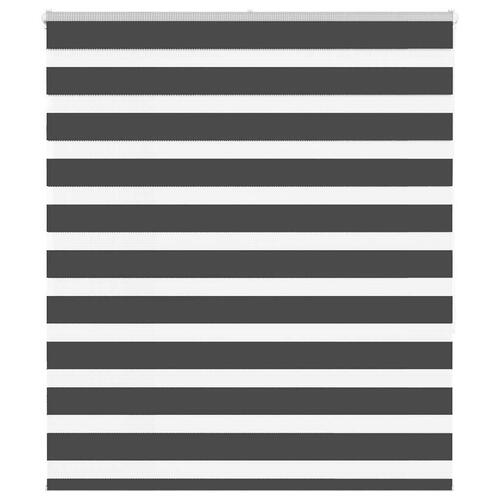 Zebragardin sort 130x150 cm stofbredde 125,9 cm polyester