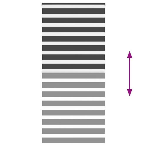 Zebragardin sort 105x230 cm stofbredde 100,9 cm polyester