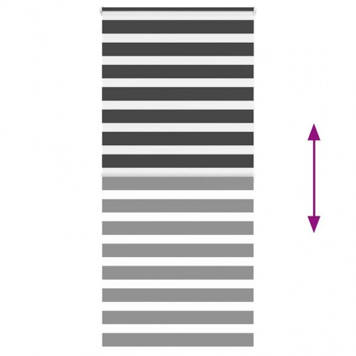 Zebragardin sort 95 x 200 cm