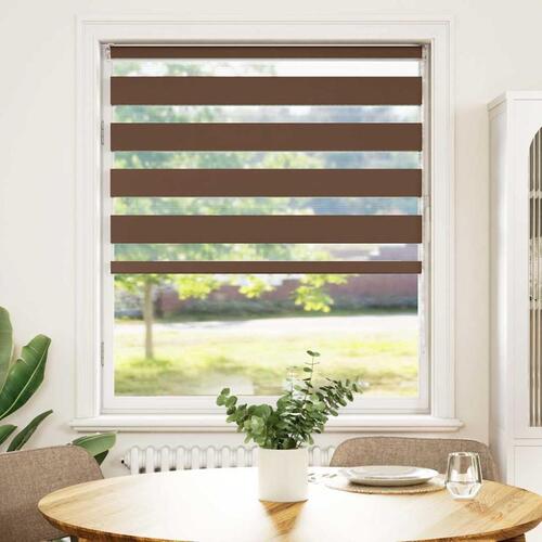 Zebragardin brun 95x100 cm stofbredde 90,9 cm polyester