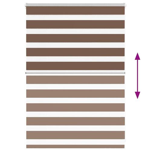 Zebragardin brun 95x100 cm stofbredde 90,9 cm polyester