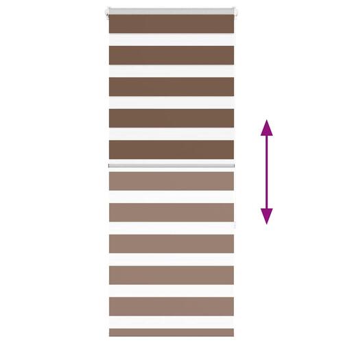 Zebragardin brun 60x150 cm stofbredde 55,9 cm polyester