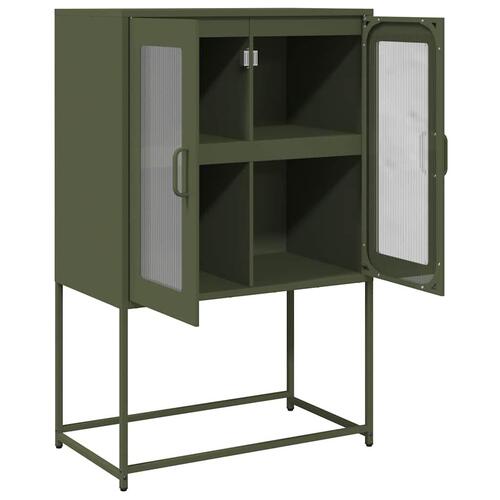 Højskab 68x39x107 cm stål olivengrøn