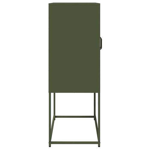 Højskab 68x39x107 cm stål olivengrøn