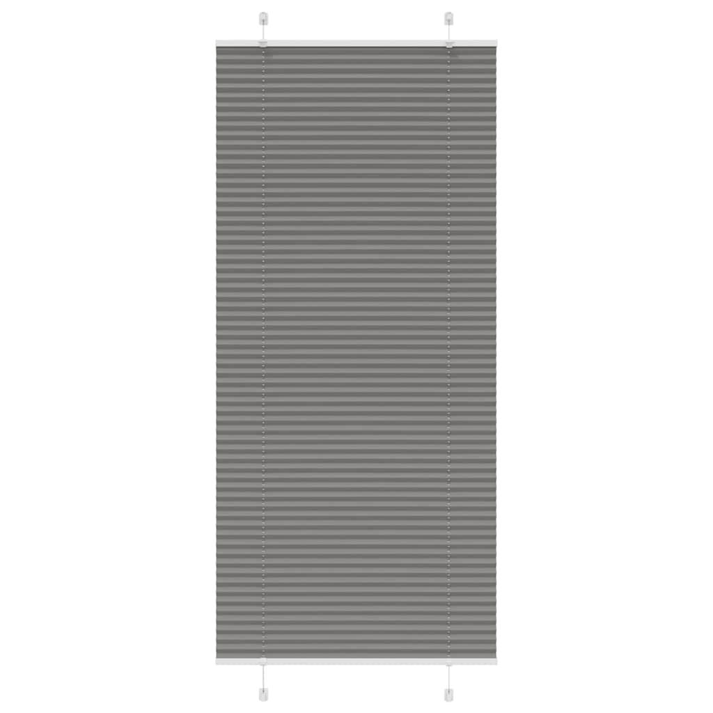 Plisségardin Antracit 95x200 cm Stofbredde 94,4 cm Polyester billede