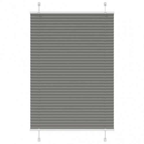 Plisségardin antracit 90 x 150 cm - stofbredde 89,4 cm