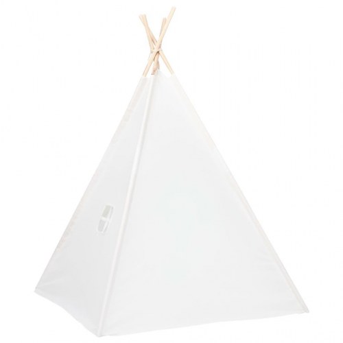 Tipi til børn 120x120x150 cm med bærepose polyester hvid