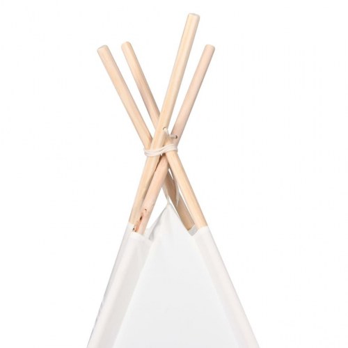 Tipi til børn 120x120x150 cm med bærepose polyester hvid