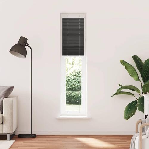Plisségardin Sort 40x200 cm Stofbredde 39,4 cm Polyester