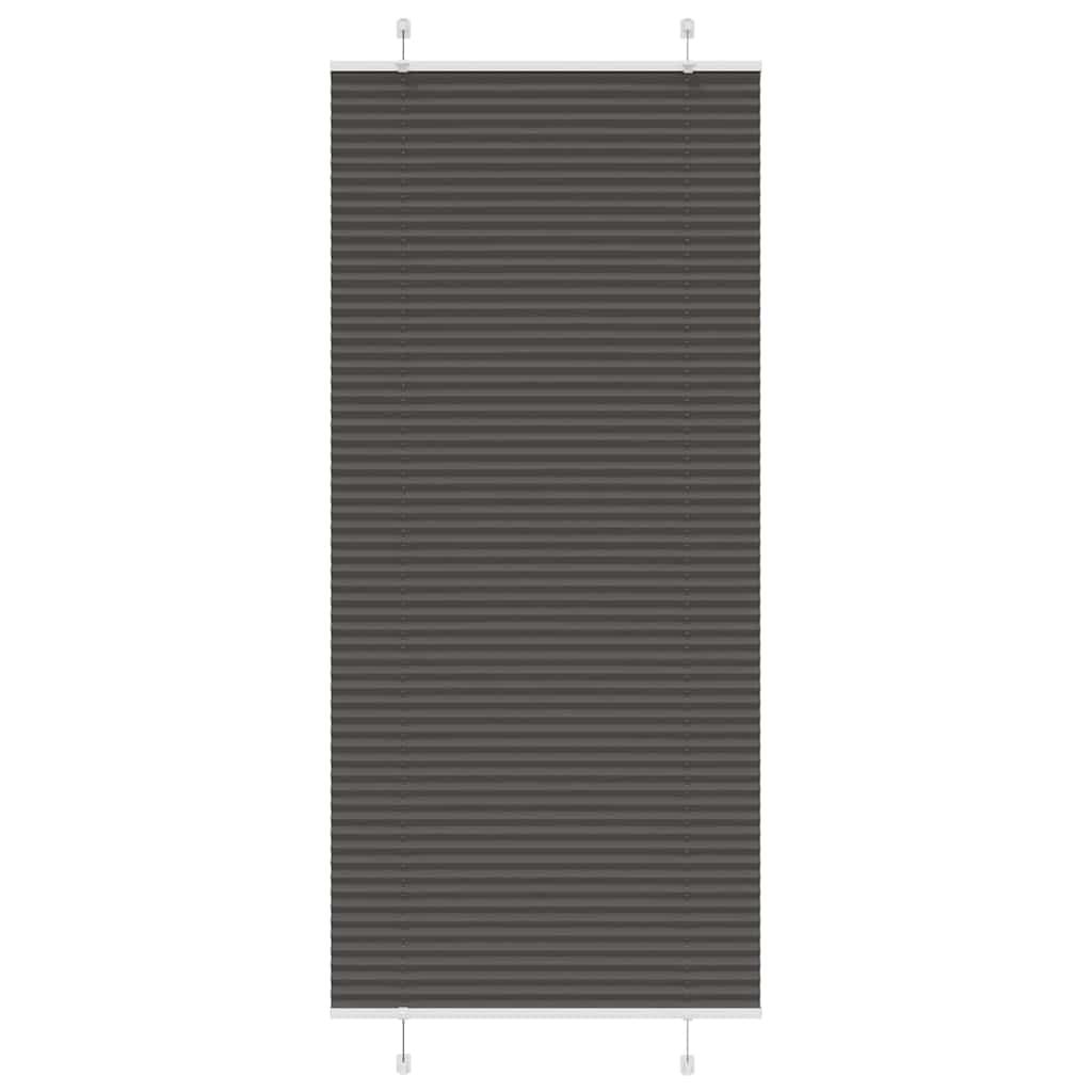 Plisségardin Sort 85x200 cm Stofbredde 84,4 cm Polyester