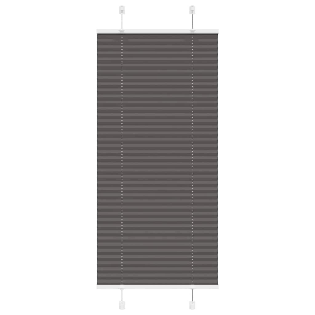 Plisségardin Sort 65x150 cm Stofbredde 64,4 cm Polyester billede