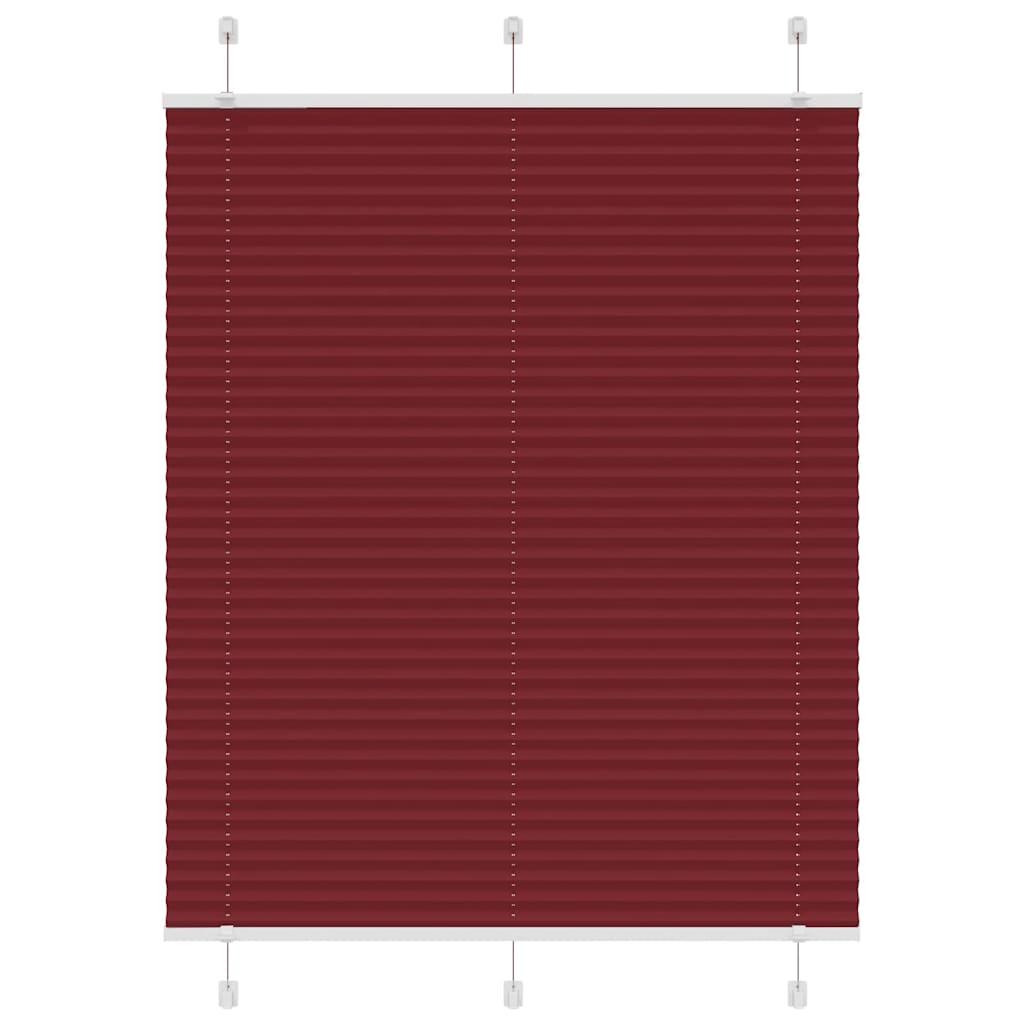Plisségardin Bordeauxrød 110x150 cm Stofbredde 109,4 cm billede