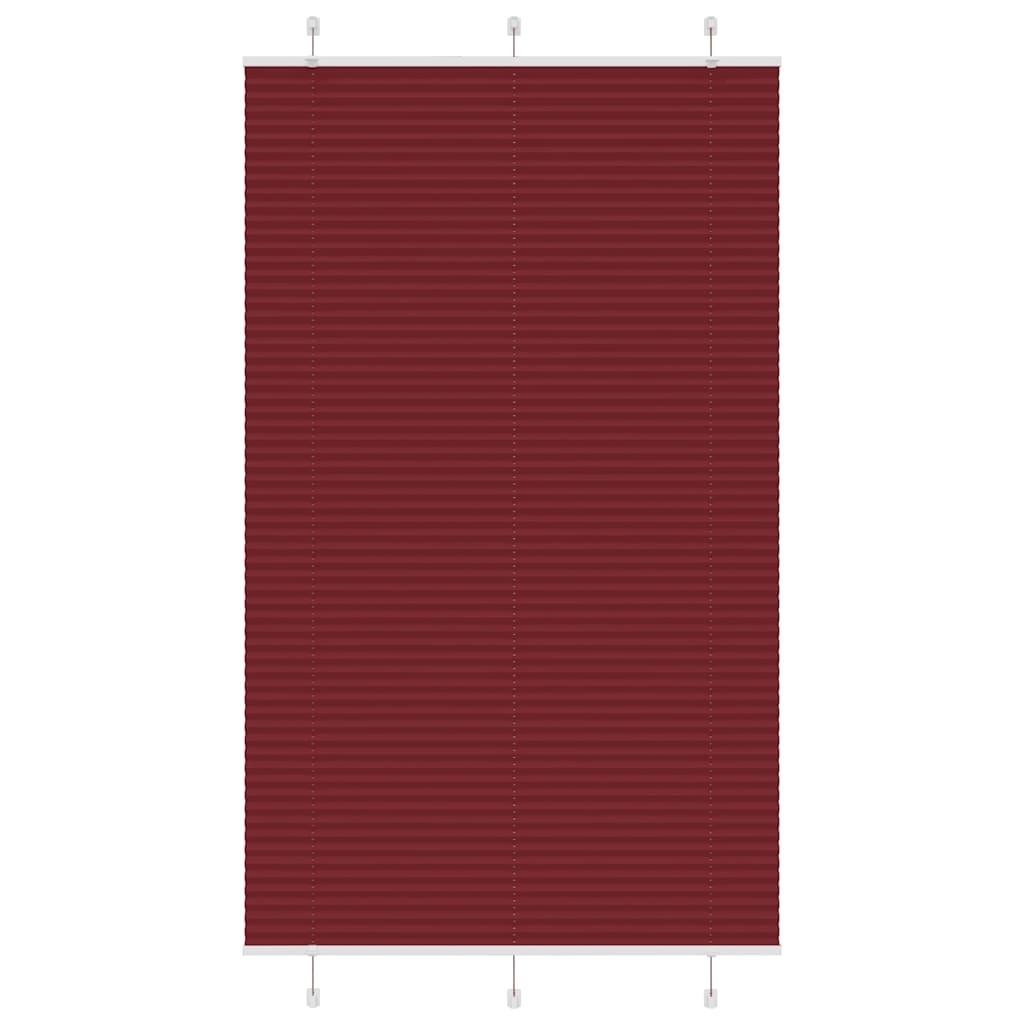 Plisségardin Bordeauxrød 120x200 cm Stofbredde 119,4 cm
