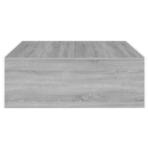 Sofabord 100x100x35 cm konstrueret træ grå sonoma-eg