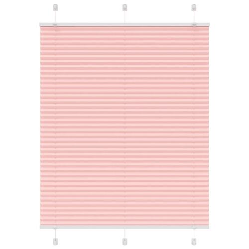 Plisségardin Lyserød 105x150 cm Stofbredde 104,4 cm Polyester