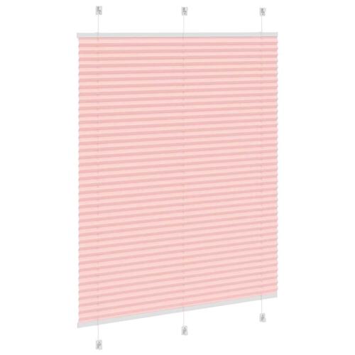 Plisségardin Lyserød 105x150 cm Stofbredde 104,4 cm Polyester