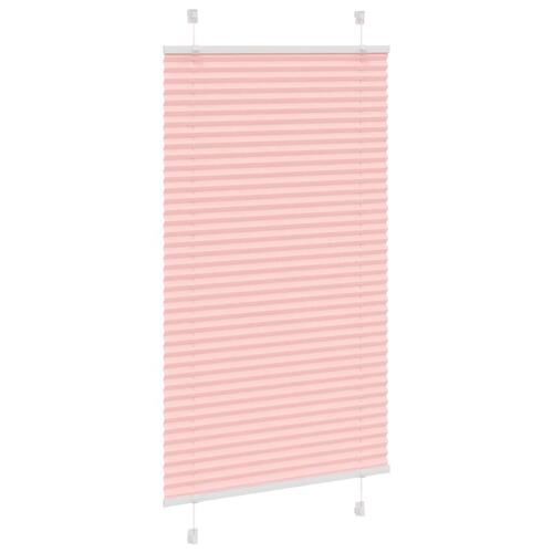 Plisségardin Lyserød 75x100 cm Stofbredde 74,4 cm Polyester