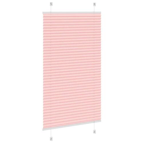 Plisségardin Lyserød 75x100 cm Stofbredde 74,4 cm Polyester