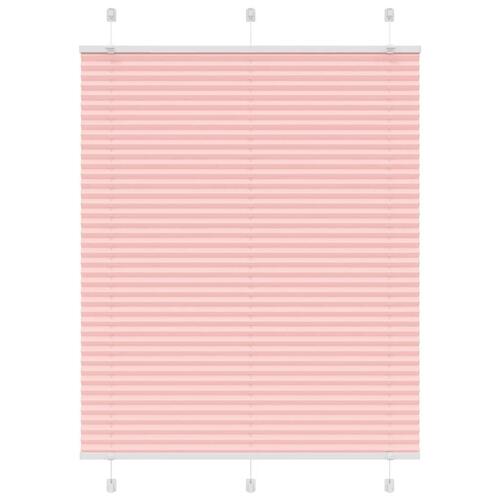 Plisségardin Lyserød 105x100 cm Stofbredde 104,4 cm Polyester