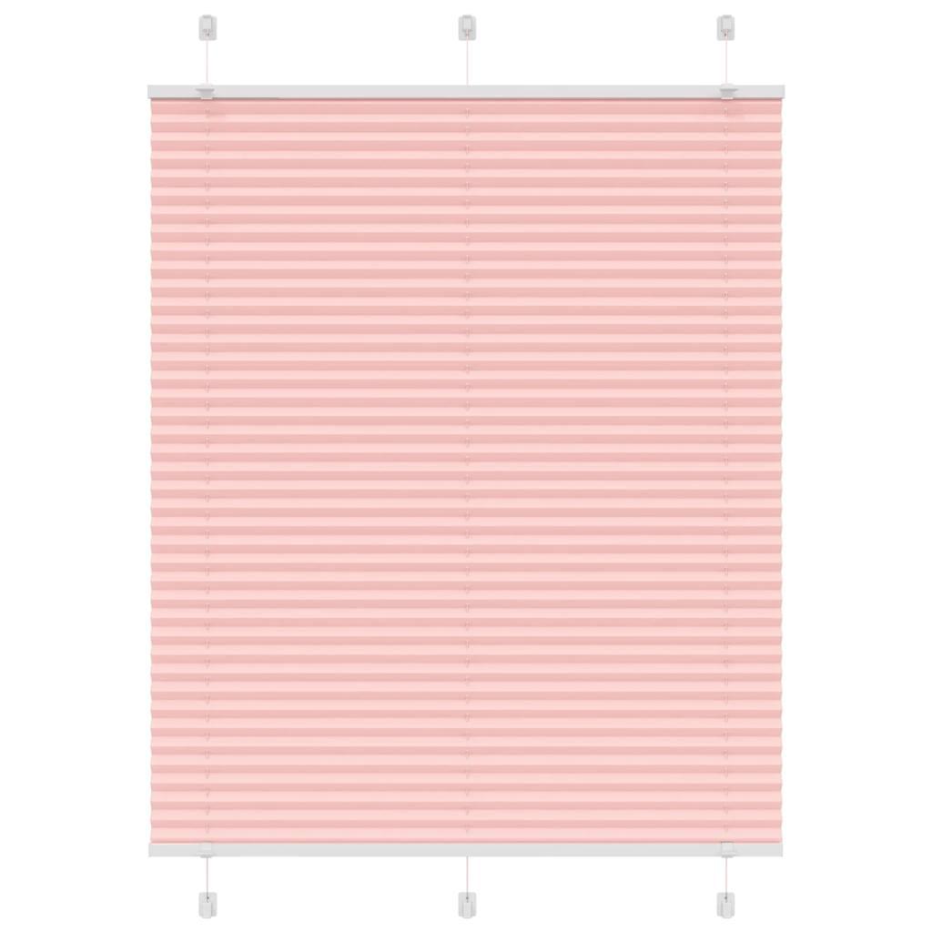 Plisségardin Lyserød 105x100 cm Stofbredde 104,4 cm Polyester