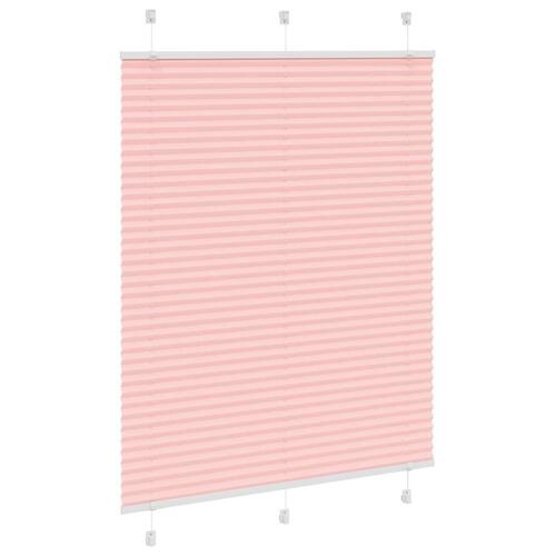 Plisségardin Lyserød 105x100 cm Stofbredde 104,4 cm Polyester