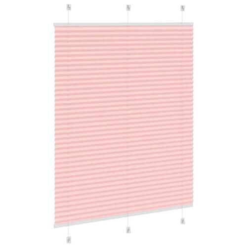 Plisségardin Lyserød 105x100 cm Stofbredde 104,4 cm Polyester