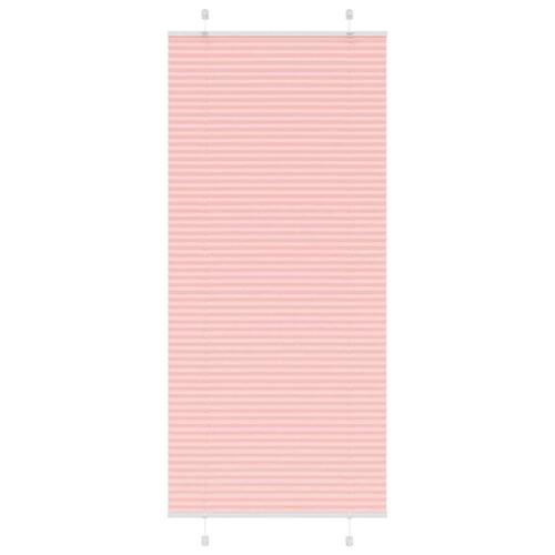 Plisségardin Lyserød 95x200 cm Stofbredde 94,4 cm Polyester