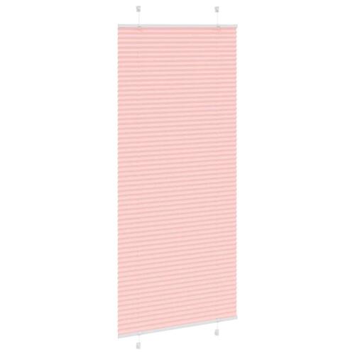 Plisségardin Lyserød 95x200 cm Stofbredde 94,4 cm Polyester