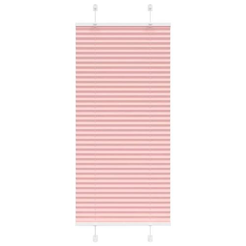 Plisségardin Lyserød 65x100 cm Stofbredde 64,4 cm Polyester