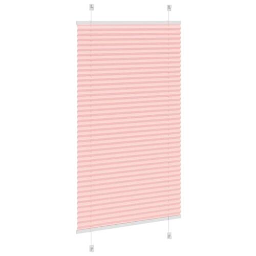 Plisségardin Lyserød 75x150 cm Stofbredde 74,4 cm Polyester
