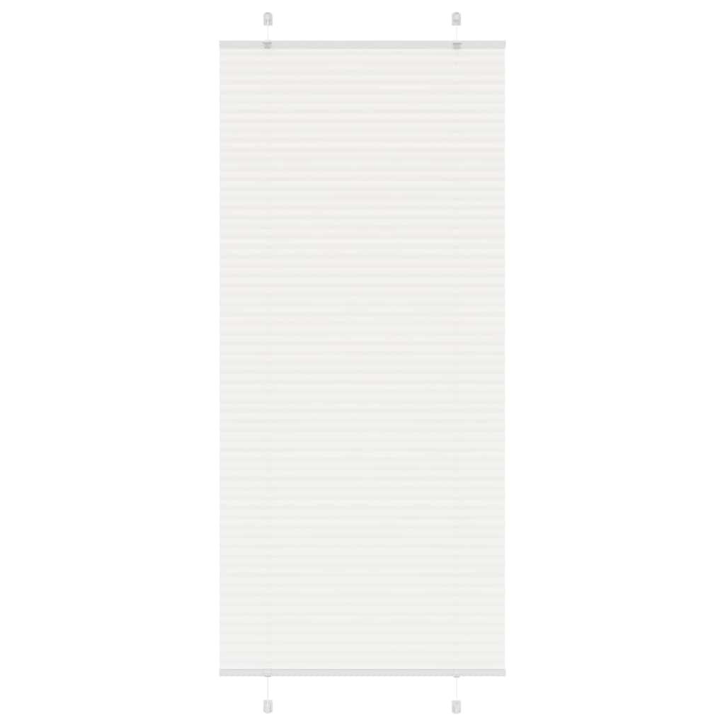Plisségardin Hvid 90x200 cm Stofbredde 89,4 cm Polyester