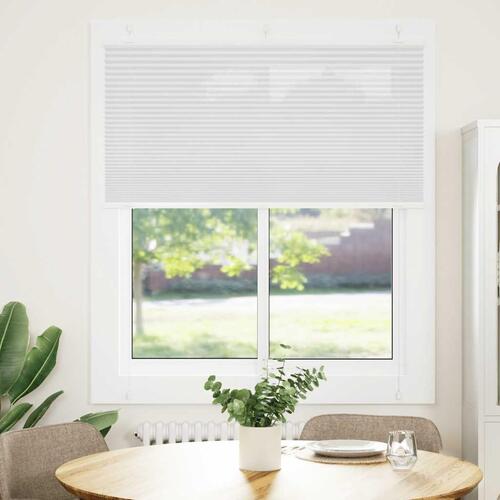 Plisségardin Hvid 115x150 cm Stofbredde 114,4 cm Polyester