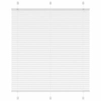 Plisségardin Hvid 115x100 cm Stofbredde 114,4 cm Polyester