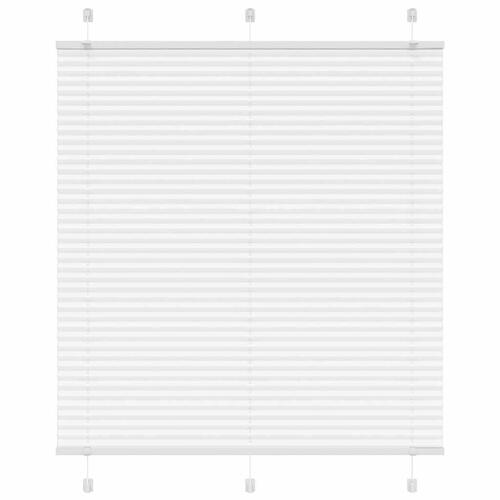 Plisségardin Hvid 115x100 cm Stofbredde 114,4 cm Polyester