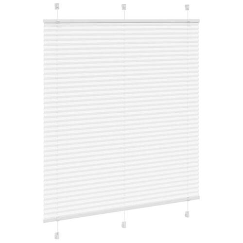 Plisségardin Hvid 115x100 cm Stofbredde 114,4 cm Polyester