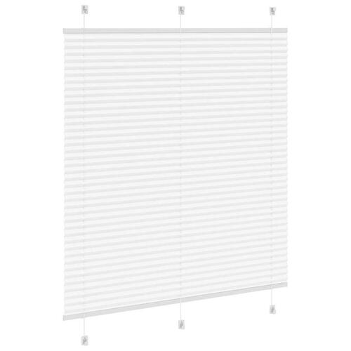 Plisségardin Hvid 115x100 cm Stofbredde 114,4 cm Polyester