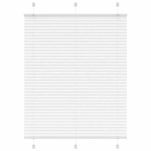 Plisségardin Hvid 105x100 cm Stofbredde 104,4 cm Polyester