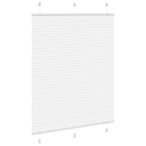 Plisségardin Hvid 105x100 cm Stofbredde 104,4 cm Polyester