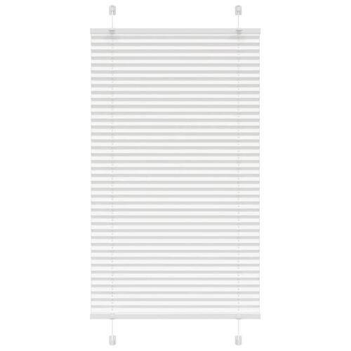 Plisségardin Hvid 75x100 cm Stofbredde 74,4 cm Polyester