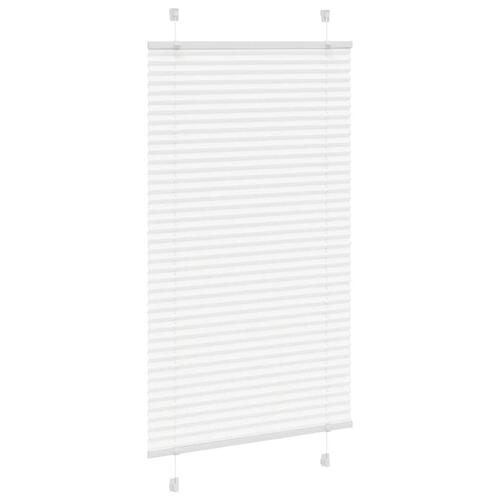 Plisségardin Hvid 75x100 cm Stofbredde 74,4 cm Polyester