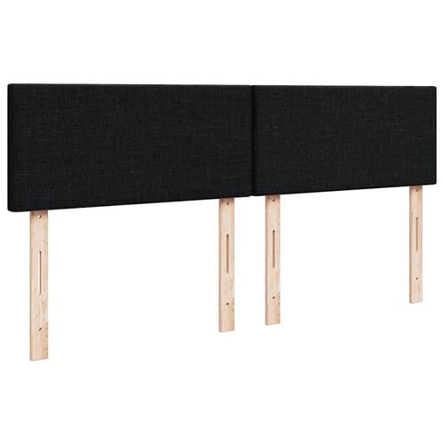 Ottoman seng med madras 140x190 cm stof sort