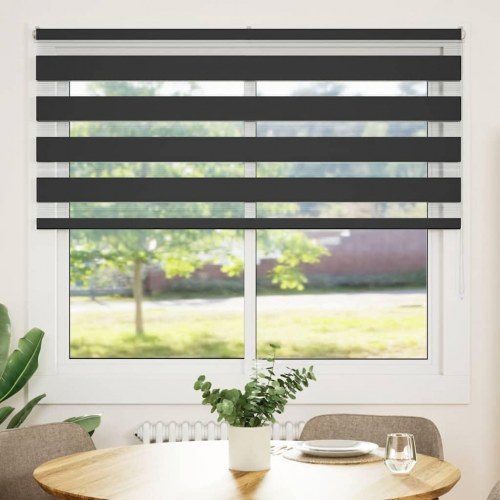 Zebragardin sort 155 x 150 cm