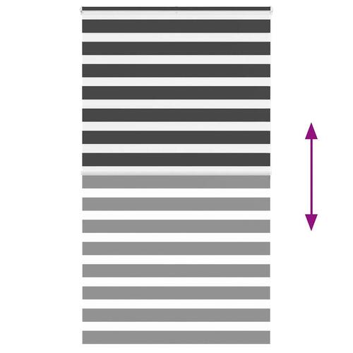 Zebragardin sort 120x200 cm stofbredde 115,9 cm polyester