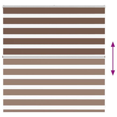 Zebragardin brun 145x100 cm stofbredde 140,9 cm polyester