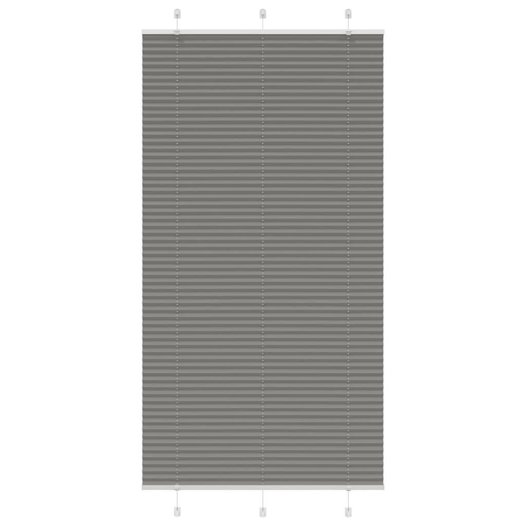 Plisségardin Antracit 105x200 cm Stofbredde 104,4 cm Polyester billede