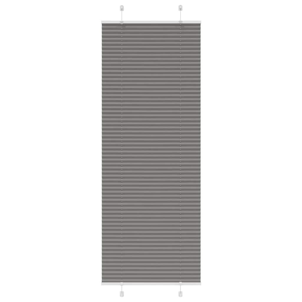 Plisségardin Antracit 75x200 cm Stofbredde 74,4 cm Polyester