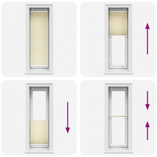 Plisségardin fløde 45x100 cm Stofbredde 44,4 cm Polyester