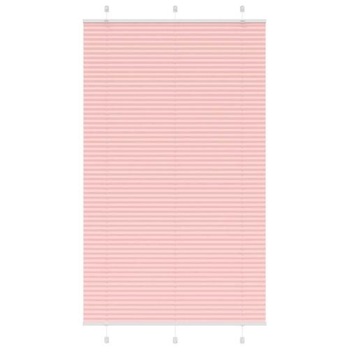 Plisségardin Lyserød 115x200 cm Stofbredde 114,4 cm Polyester