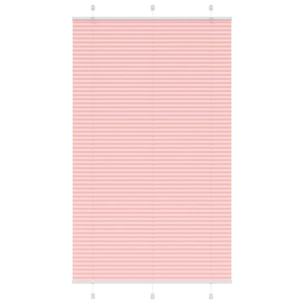Plisségardin Lyserød 115x200 cm Stofbredde 114,4 cm Polyester
