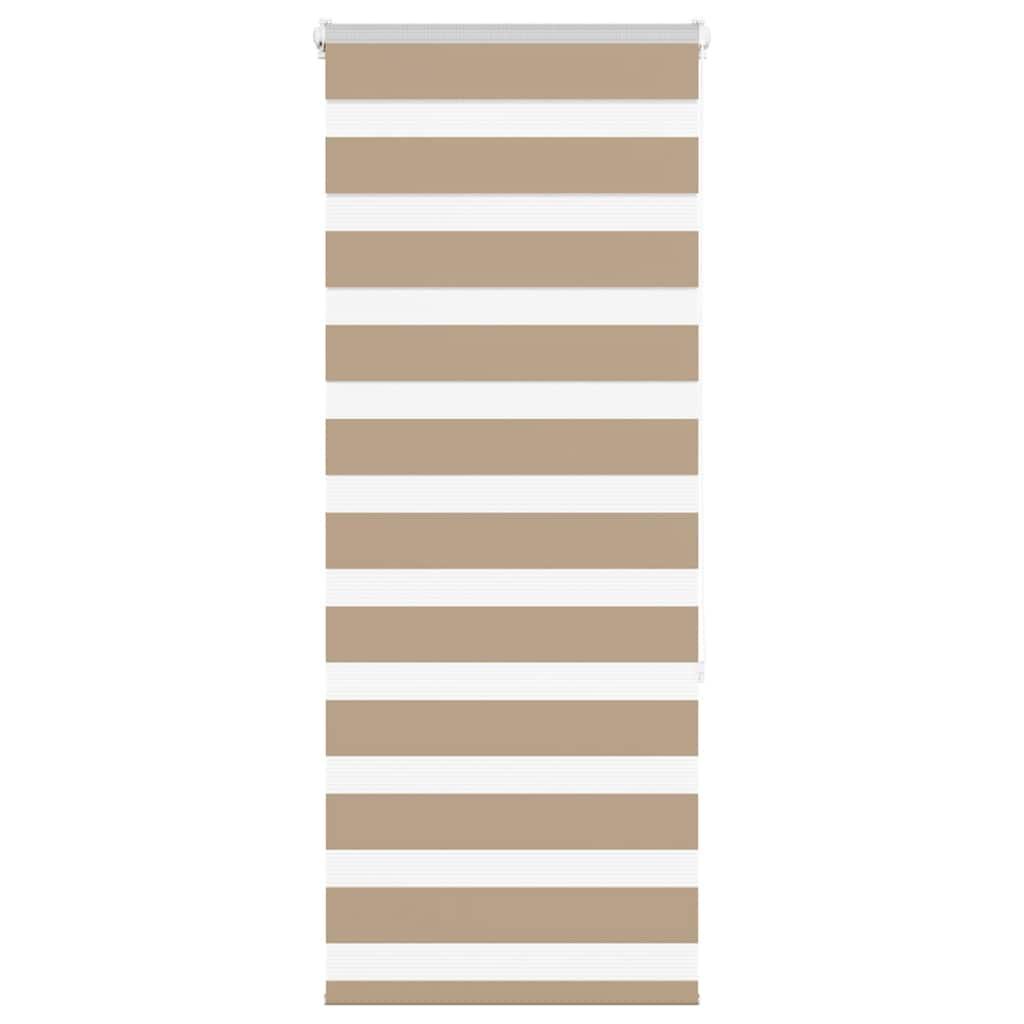 Zebragardin sandbrun 65x150 cm stofbredde 60,9 cm polyester